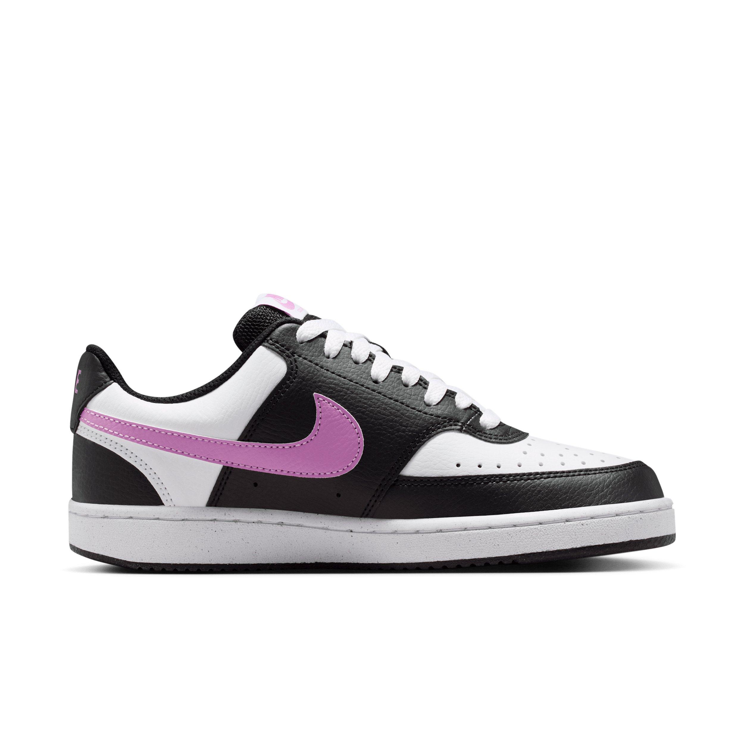 Nike Court Vision Low Next Nature "Black/White/Light Magenta" Women's Shoe - BLACK/WHITE/LT MAGENTA